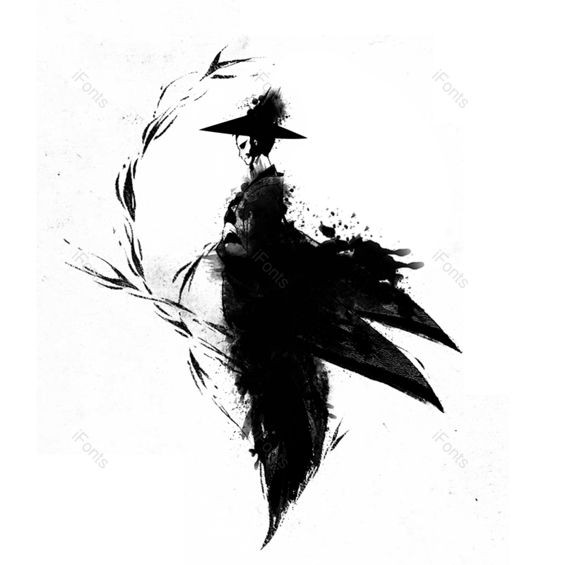 水墨图片,中国风元素,墨迹PNG,人物免抠素材